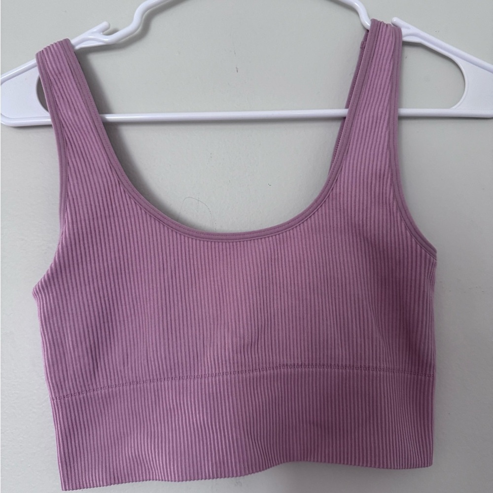 Ribbed Pink Tank Top